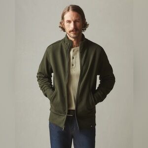 American Giant Men’s Moto Full Zip Dark Elm Jacket- Size Medium